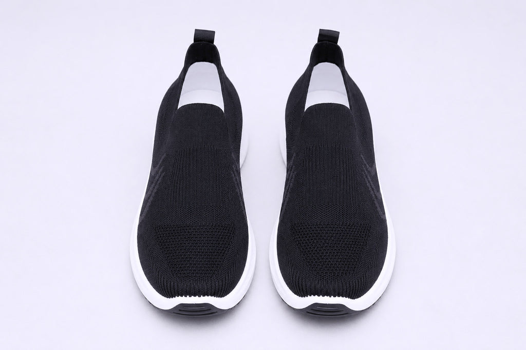 Lightweight Black Casual Sneakers