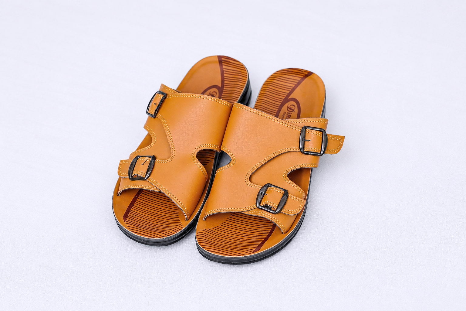 Premium Men’s Tan Leather Slipper