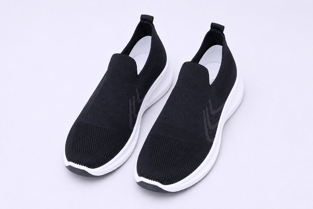 Lightweight Black Casual Sneakers