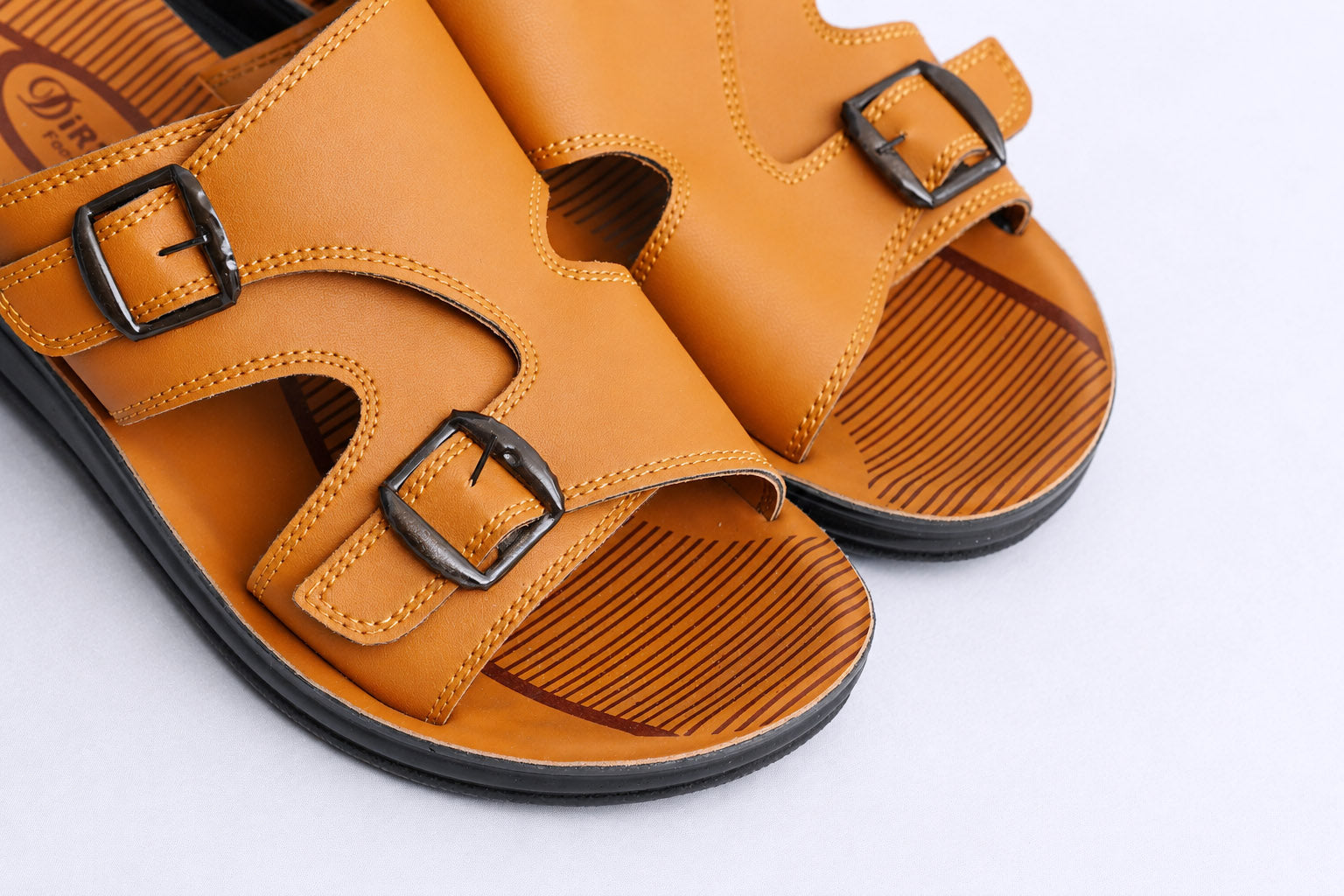 Premium Men’s Tan Leather Slipper